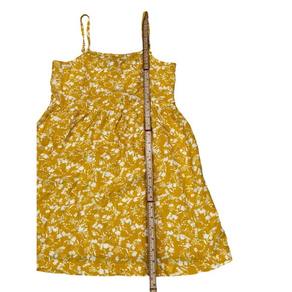 Yellow Floral Sundress Girls XL 14-16 Old Navy Adjustable Straps Smocked Back - Picture 8 of 11
